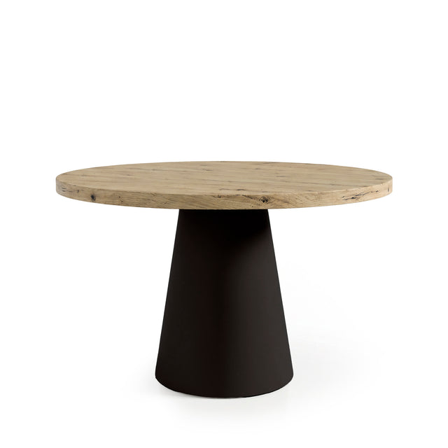 Mesa Holly Redonda 120 cm Natural/Negro de Somcasa Vlc