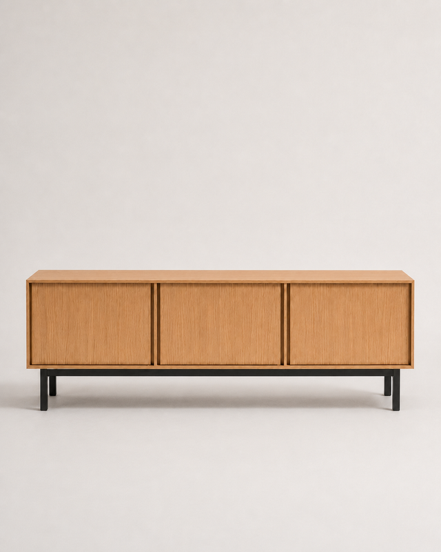 Penxat 160 Natural TV Unit, Customizable with schemes