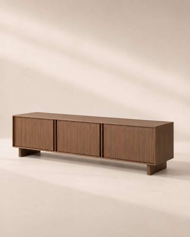 Penxat 160 Natural TV Unit, Customizable with schemes