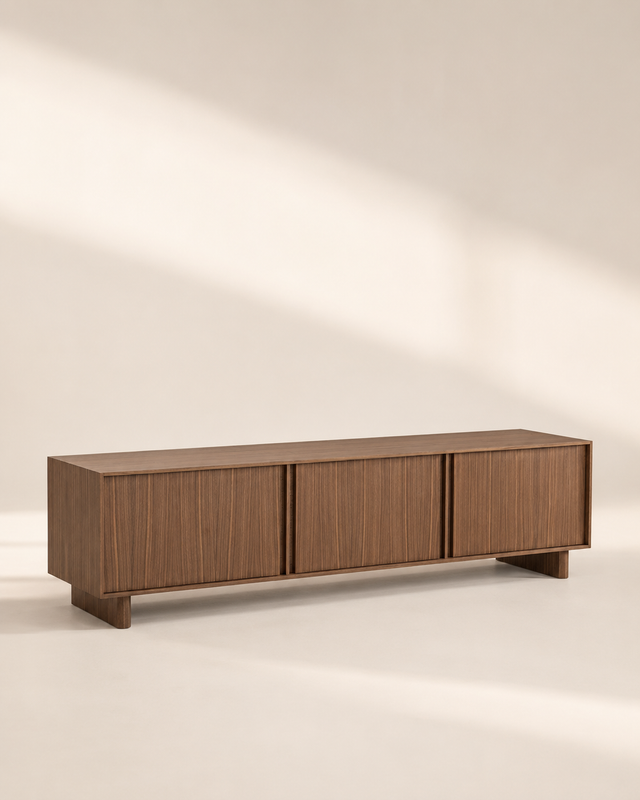 Penxat 160 Natural TV Unit, Customizable with schemes
