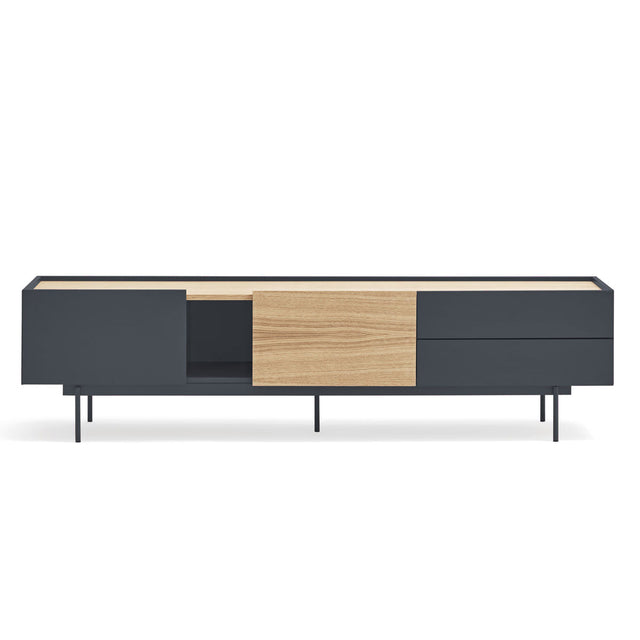 Mueble TV Otto 180 Teja con acabado teja en ambiente de estilo nórdico