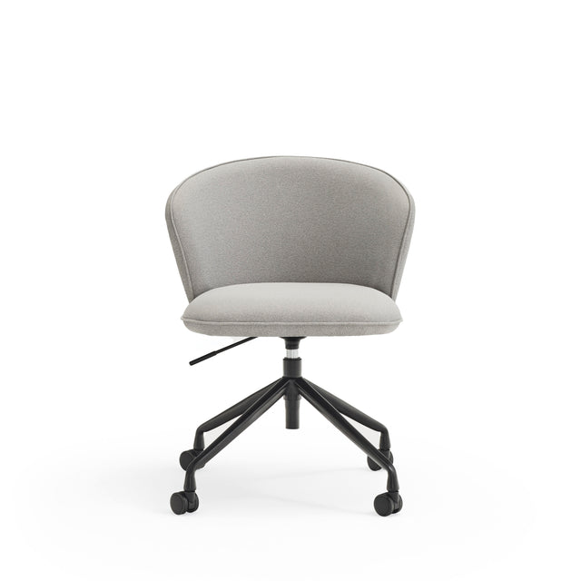 Silla Giratoria 360º ADD Gris Con Ruedas con acabado gris en ambiente de estilo nórdico