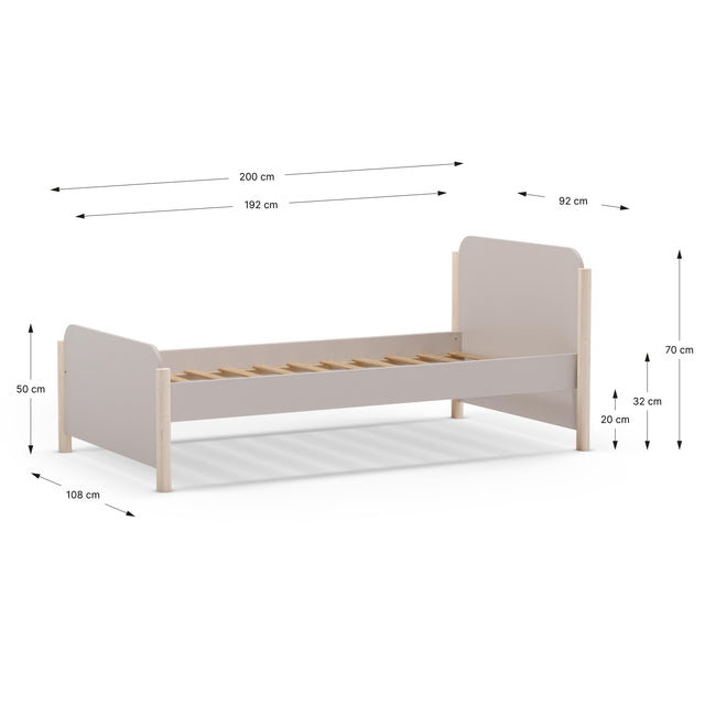 Cama Infantil Lily 199 Crema con acabado crema en ambiente de estilo nórdico