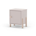 Mesita de Noche Infantil Lily 30 Crema & Pino con acabado crema vista principal de estilo nórdico