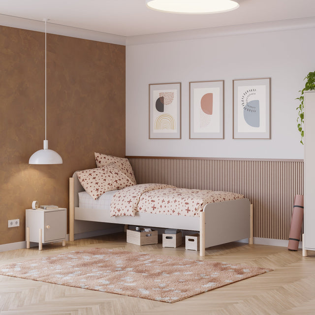 Cama Infantil Lily 199 Crema con acabado crema en ambiente de estilo nórdico