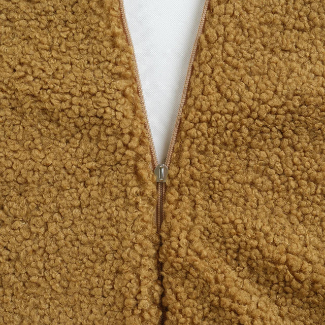 Silla Puf Infantil Silla de Borreguillo Marrón detalle de estilo nórdico