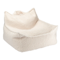 Silla Puf Infantil Silla de Borreguillo Blanco Crema con acabado blanco, acabado crema vista principal de estilo nórdico