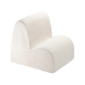 Silla Infantil Nube de Pana Blanca Crema con acabado crema vista principal de estilo nórdico