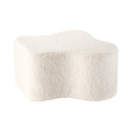 Mueble Puf Infantil Nube de Borreguito Blanco Crema con acabado blanco, acabado crema vista principal de estilo nórdico