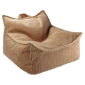 Silla Puf Infantil Silla de Pana Marrón vista principal de estilo nórdico