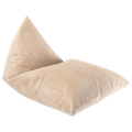 Mueble Puf Tumbona de Pana Beige con acabado beige vista principal de estilo nórdico