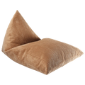 Mueble Puf Tumbona de Pana Marrón vista principal de estilo nórdico