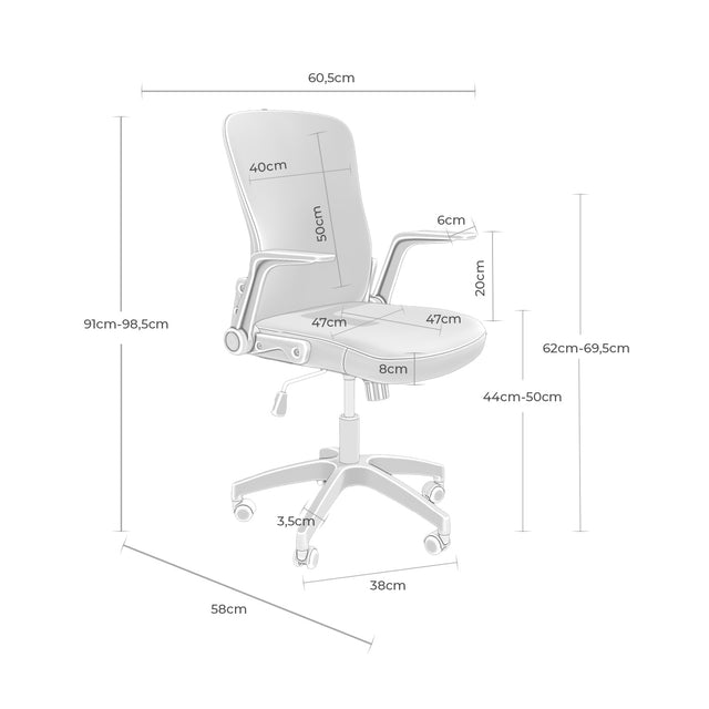 Silla Oficina Manchester Gris | detalle de materiales | Somcasa Vlc | 00OF100921 | imagen 7