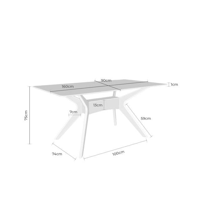 Mesa de Comedor Della Madera y Vidrio | detalle de acabado | Somcasa Vlc | 00MS208933 | imagen 5