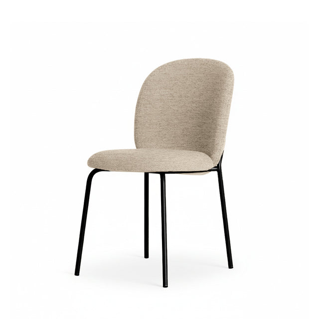 Silla Riona Taupe con Patas negras | vista lateral | Somcasa Vlc | 00SL128030 | imagen 4