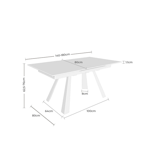 Mesa Judy 140 cm Extensible Atenea/Negro de Somcasa Vlc - imagen 7