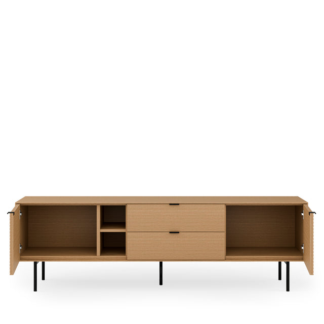 Mueble TV Ptas Tulsa Roble 180 cm | vista lateral | Somcasa Vlc | 00MB362407 | imagen 4