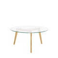 Mesa de centro Patrick Cristal/Roble 90 × 90 cm de Somcasa Vlc - imagen 4