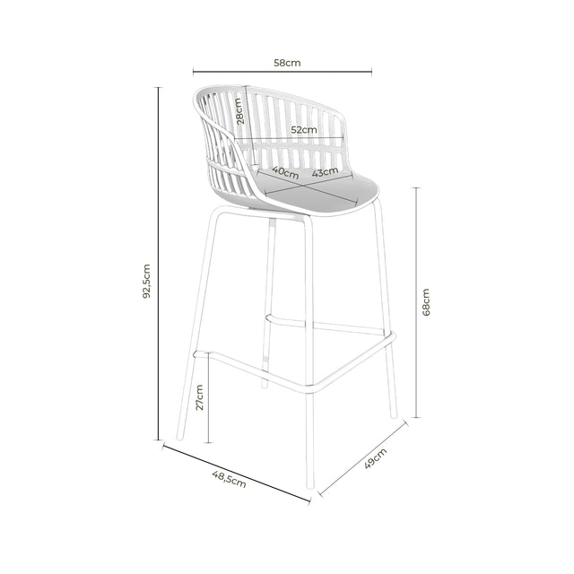 Taburete Bajo Axel Blanco | composición decorativa | Somcasa Vlc | 00SL121202 | imagen 8