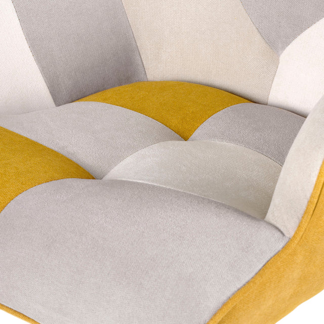 Butaca Florida Patchwork Mostaza de Somcasa Vlc - imagen 5