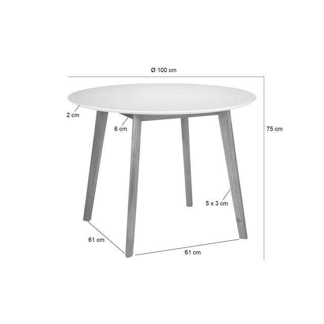 Mesa Monna Red Roble | vista lateral | Somcasa Vlc | 00MS201344 | imagen 4