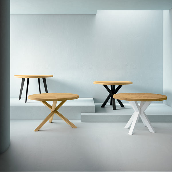 Mesa Amanda Red Roble y Metal | vista lateral | Somcasa Vlc | 00MS215114 | imagen 4