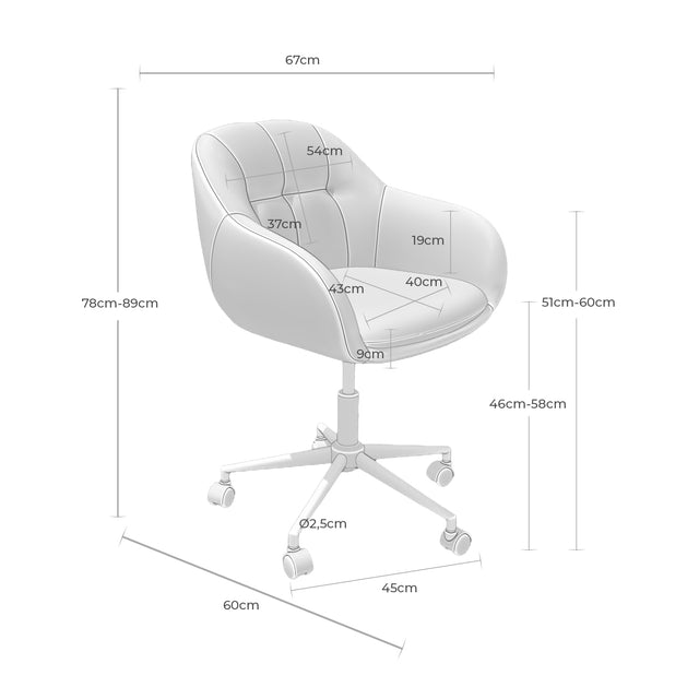 Silla Oficina Canterbury Gris claro | imagen de ambiente | Somcasa Vlc | 00OF100721 | imagen 6