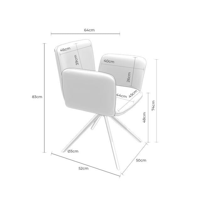 Silla Debra Gris | vista lateral | Somcasa Vlc | 00SL120621 | imagen 4