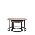 Mesa de centro Adriano Roble/Negro 80 × 80 cm de Somcasa Vlc