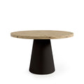Mesa Holly Redonda 120 cm Natural/Negro de Somcasa Vlc