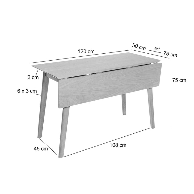 Mesa Tori Roble y MDF | detalle de acabado | Somcasa Vlc | 00MS209642 | imagen 5