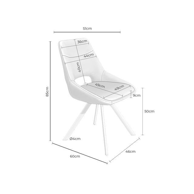 Silla Callie Amarillo | detalle de materiales | Somcasa Vlc | 00SL118027 | imagen 7