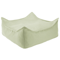 Mueble Puf de Exterior Cuadrado Verde Impermeable con acabado verde vista principal para exterior de estilo nórdico