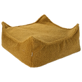 Mueble Puf Infantil Cuadrado de Borreguillo Marrón vista principal de estilo nórdico
