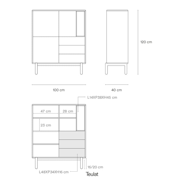 Corvo Chest of Drawers 90cm
