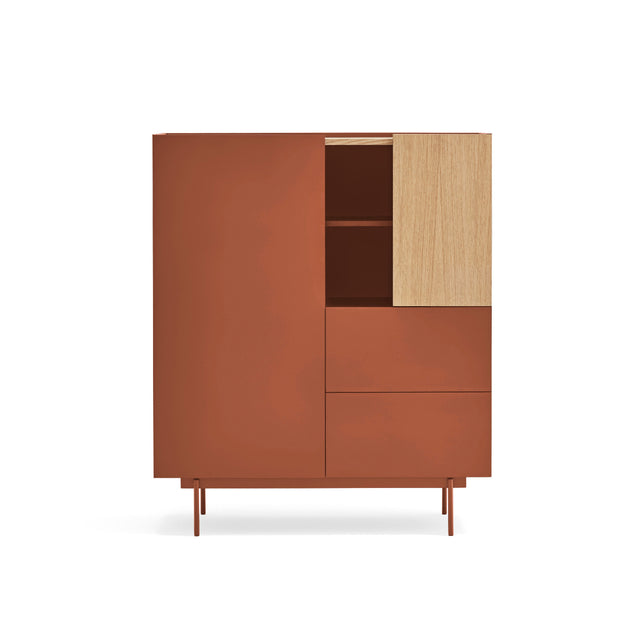 Vista frontal Mueble Auxiliar Otto 100 Roble Teja Teulat Slowdeco