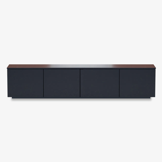 Mueble TV Nolla 200 Nolla Gris Antracita con acabado gris vista frontal de estilo nórdico