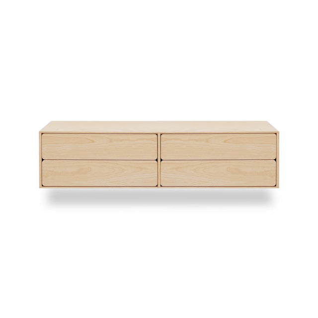 Mueble TV Flotante Penxat 160 4 cajones vista frontal de estilo nórdico