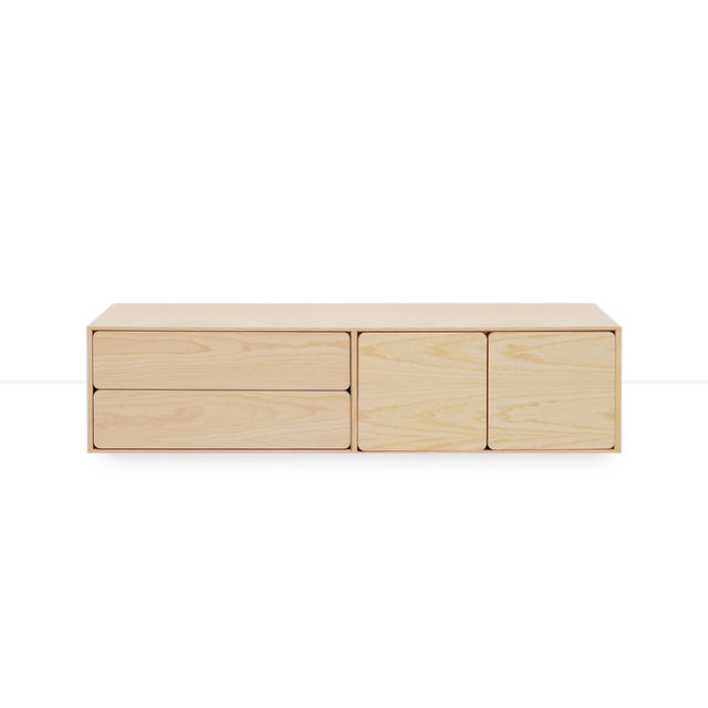 Mueble TV Flotante Penxat 160 vista frontal de estilo nórdico