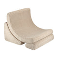 Sillón Infantil Luna De Borreguillo Beige con acabado beige vista lateral de estilo nórdico