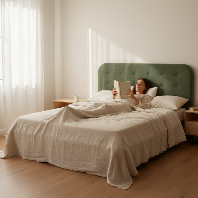 Mueble de diseño en madera natural en espacio de estilo nórdico