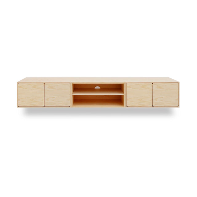 Mueble TV Penxat 240 Natural - 4 puertas 1 balda en ambiente de estilo nórdico