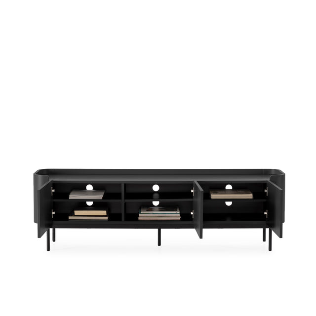 Mueble TV Willa 180 Negro, detalle del diseño