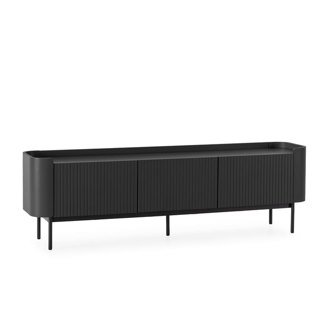 Mueble TV Willa 180 Negro, detalle del acabado