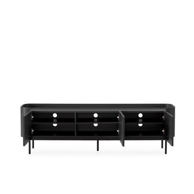 Mueble TV Willa 180 Negro, vista lateral