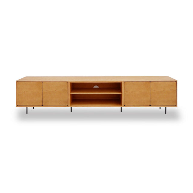 Mueble TV Penxat 240 Natural - 4 puertas 1 balda en ambiente de estilo nórdico