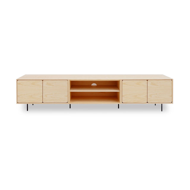 Mueble TV Penxat 240 Natural - 4 puertas 1 balda en ambiente de estilo nórdico
