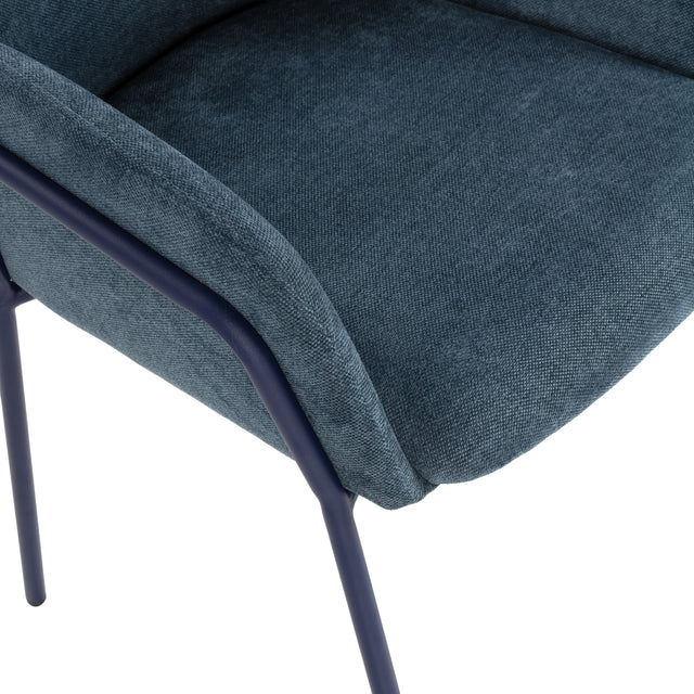 Silla de Comedor Tapizada Aslin Azul, vista adicional