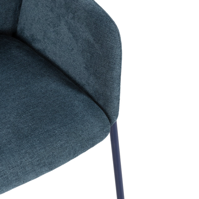 Silla de Comedor Tapizada Aslin Azul, vista adicional