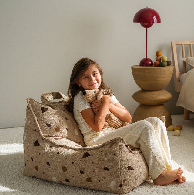 Sofá Puf Infantil Sugar Terrazo en ambiente de estilo nórdico